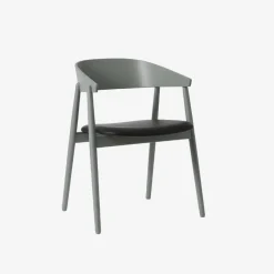 Andersen Furniture AC2 Stol Grå Bøg Sort PU Læder^ Stue|Stole