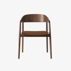 Andersen Furniture AC2 Stol Røget Mat Lakeret Bøg Brun PU Læder^ Stue|Stole