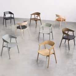 Andersen Furniture AC2 Stol Grå Bøg Sort Læder^ Stue|Stole