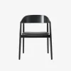 Andersen Furniture AC2 Stol Sort Mat Lakeret Bøg Sort PU Læder^ Stue|Stole