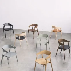 Andersen Furniture AC2 Stol Grøn Bøg Sort PU Læder^ Stue|Stole