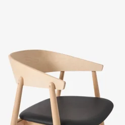 Andersen Furniture AC2 Stol Hvidpigmenteret Mat Lakeret Bøg Sort Læder^ Stue|Stole