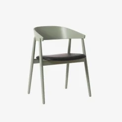 Andersen Furniture AC2 Stol Grøn Bøg Sort Læder^ Stue|Stole