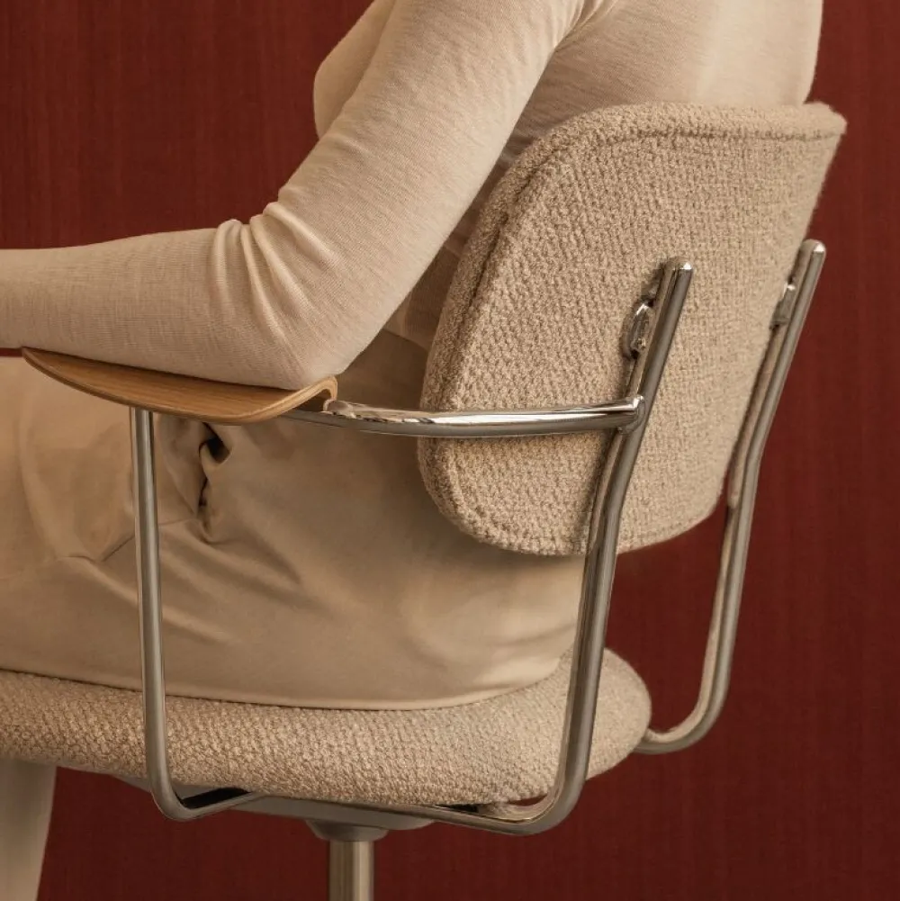 Audo Copenhagen Co Task Chair Audo Bouclé / Natural Oak^ Kontor|Stole