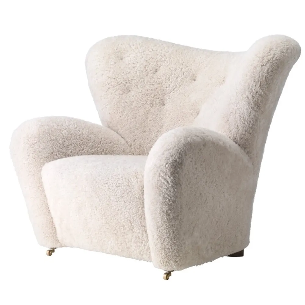 Audo Copenhagen Den Trætte Mand Fåreskind Moonlight/Røget Eg^ Stue|Stole