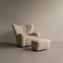 Audo Copenhagen Den Trætte Mand Fåreskind Moonlight/Røget Eg^ Stue|Stole