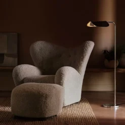 Audo Copenhagen Den Trætte Mand Fåreskind Moonlight/Røget Eg^ Stue|Stole