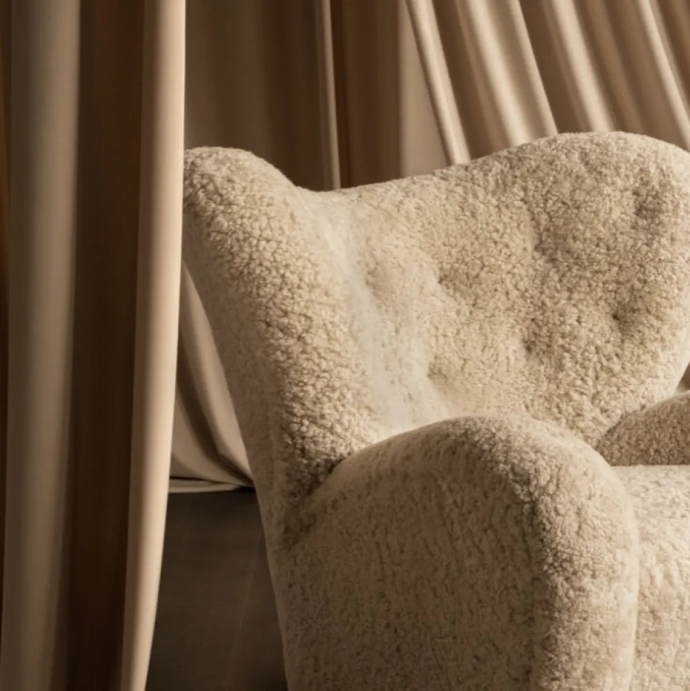 Audo Copenhagen Den Trætte Mand Fåreskind Moonlight/Røget Eg^ Stue|Stole