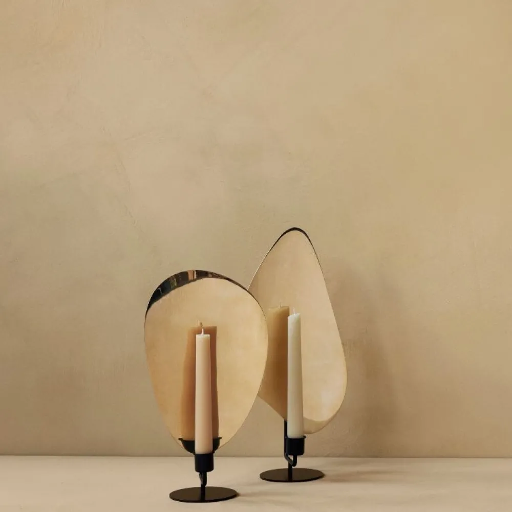 Audo Copenhagen Flambeau Lysestage Messing H34^ Stue|Andet Boligtilbehør