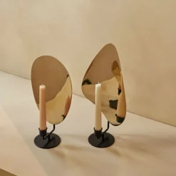 Audo Copenhagen Flambeau Lysestage Messing H34^ Stue|Andet Boligtilbehør