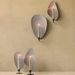 Audo Copenhagen Flambeau Lysestage Grå H34^ Stue|Andet Boligtilbehør