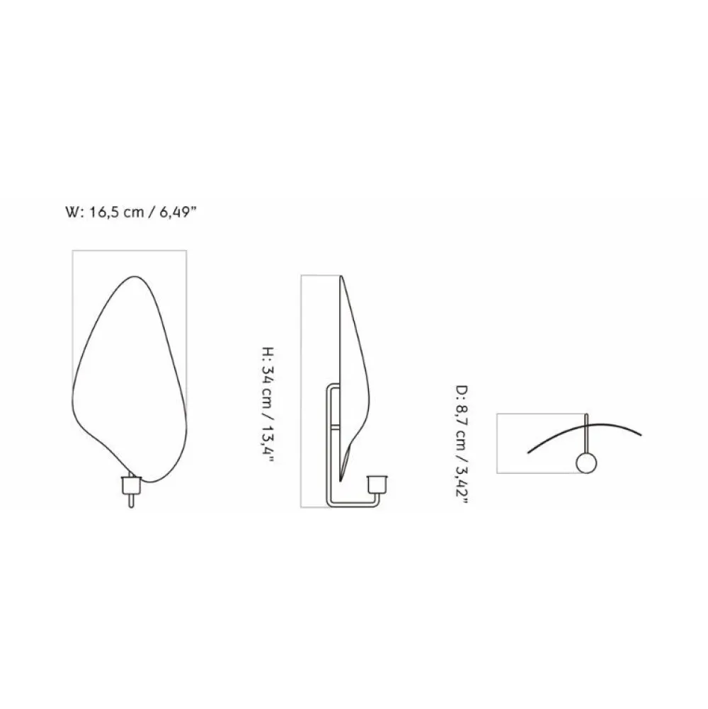 Audo Copenhagen Flambeau Lysestage Væg Grå H34^ Andet Boligtilbehør|Lysestager