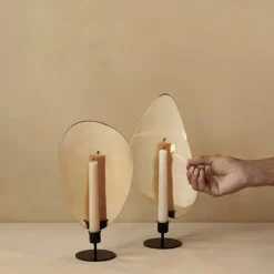 Audo Copenhagen Flambeau Lysestage Messing H30^ Stue|Andet Boligtilbehør