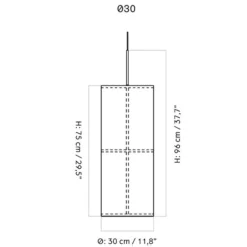 Audo Copenhagen Hashira Pendel Single Large Raw^ Pendler