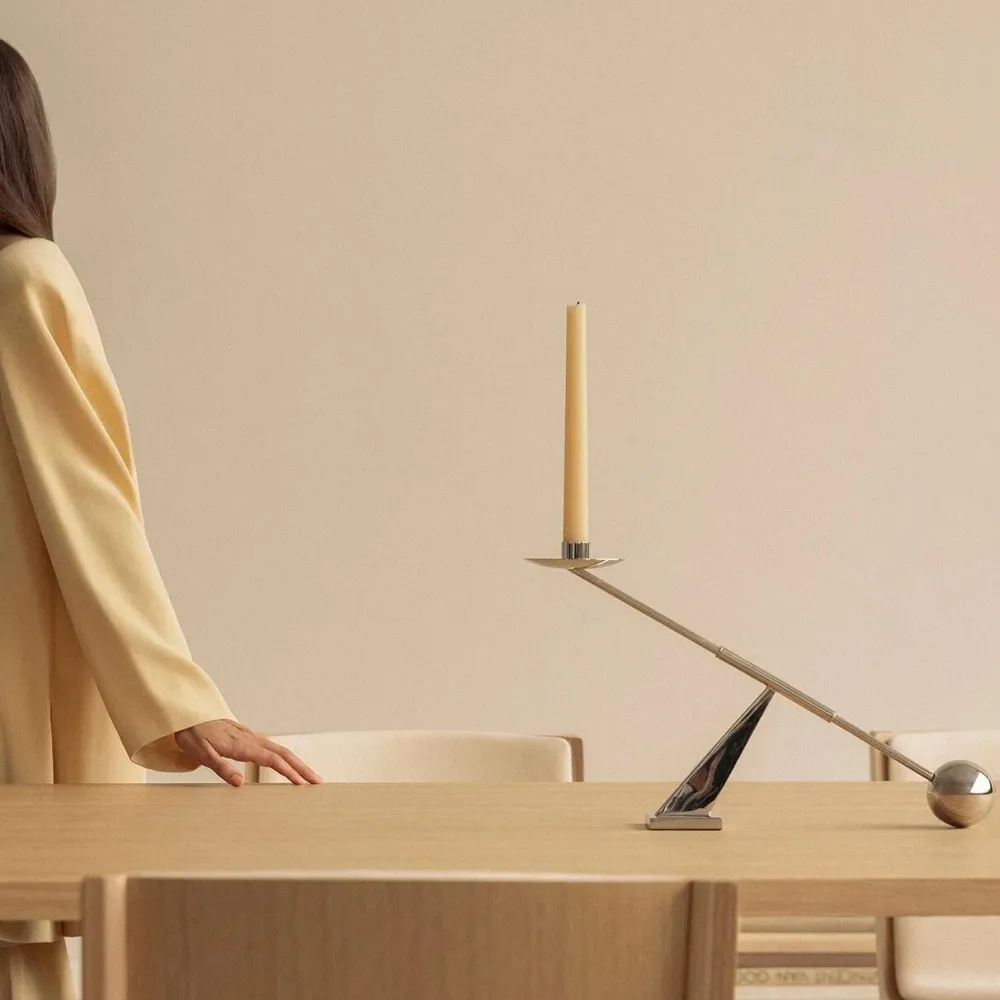 Audo Copenhagen Interconnect Candle Holder Stainless Steel Small^ Lysestager