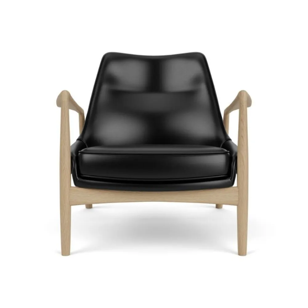 Audo Copenhagen The Seal Lounge Chair Eg / Sort Dakar Læder^ Stue|Stole