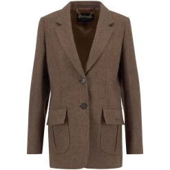 Barbour Elm Tailored Wool Blazer Military Brown^Dame Overdele