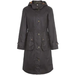 Barbour Long Cannich Waxed Jacket Olive-Classic^Dame Overtøj