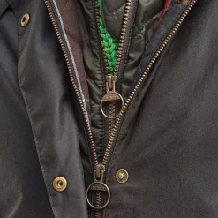 Barbour Long Cannich Waxed Jacket Olive-Classic^Dame Overtøj