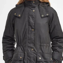 Barbour Long Cannich Waxed Jacket Olive-Classic^Dame Overtøj