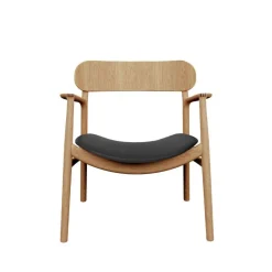 Bent Hansen Asger Loungestol Eg/Lys Olie Sort Zenso 2 Læder^ Stole|Stue