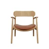 Bent Hansen Asger Loungestol Eg/Lys Olie Cognac Zenso 2 Læder^ Stole|Stue