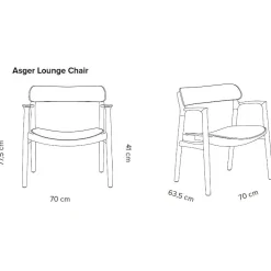 Bent Hansen Asger Loungestol Eg/Lys Olie^ Stole|Stue