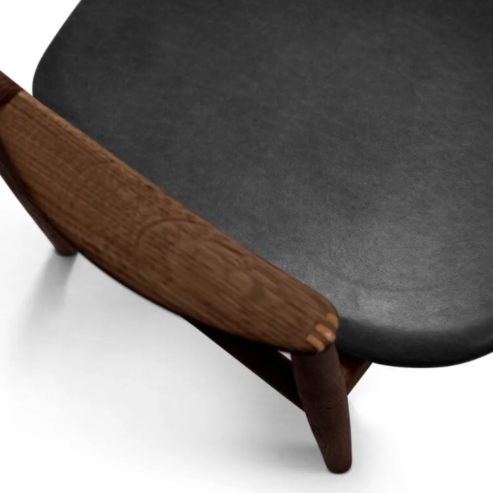 Bent Hansen Asger Spisebordsstol Eg/Røget Sort Zenso 2 Læder^ Stole|Stue