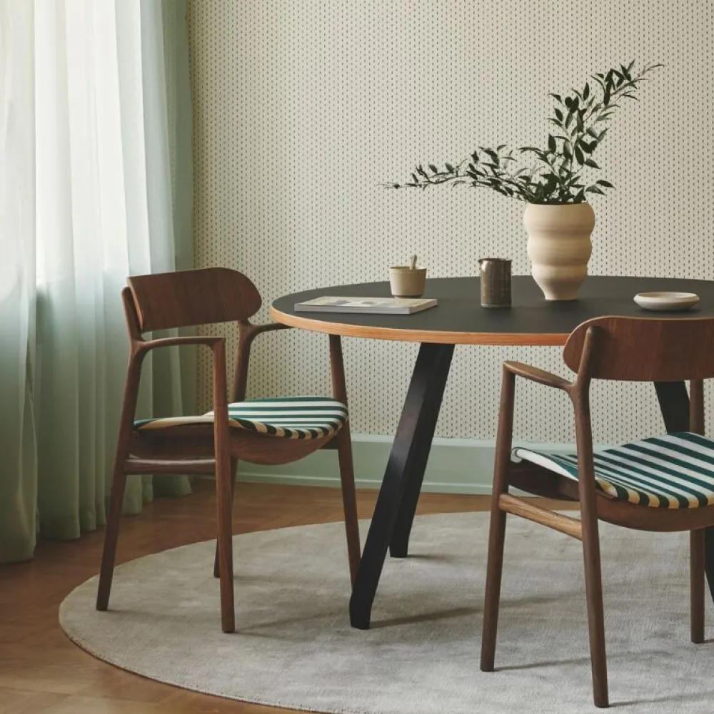 Bent Hansen Asger Spisebordsstol Eg/Røget Sort Zenso 2 Læder^ Stole|Stue