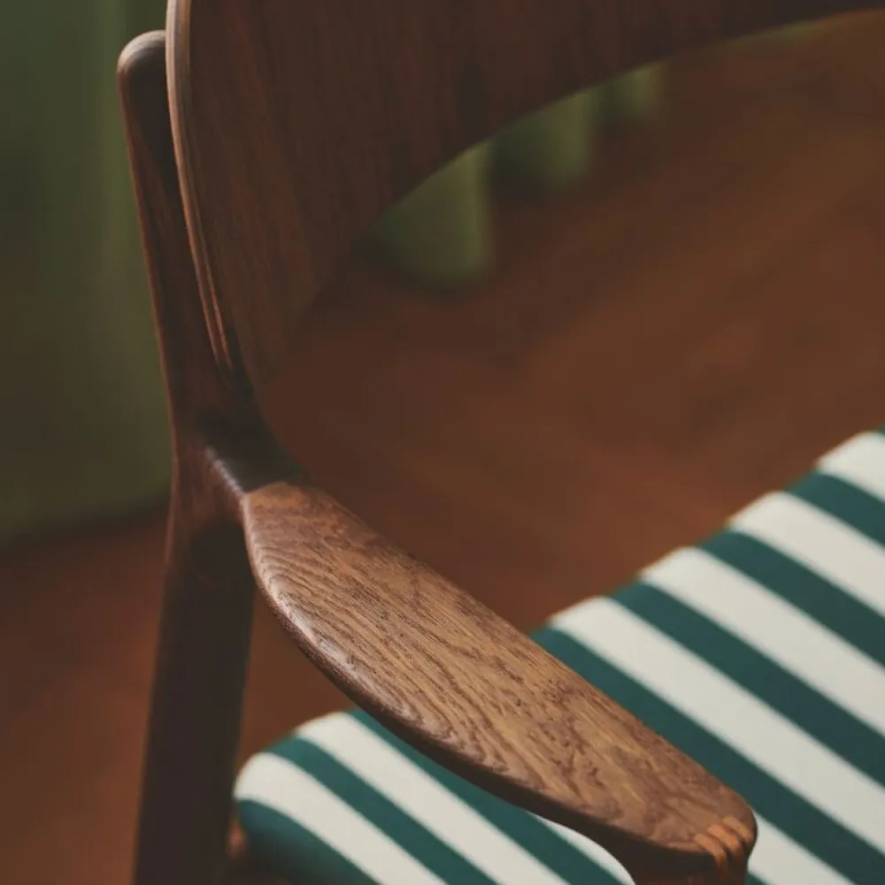 Bent Hansen Asger Spisebordsstol Eg/Røget Sort Zenso 2 Læder^ Stole|Stue