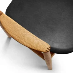 Bent Hansen Asger Spisebordsstol Eg/Olie Sort Zenso 2 Læder^ Stole|Stue