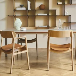 Bent Hansen Asger Spisebordsstol Eg/Lys Olie Cognac Zenso 2 Læder^ Stole|Stue