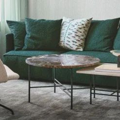 Bent Hansen Metro Sofabord Ø80 Brun Marmor^ Borde|Stue