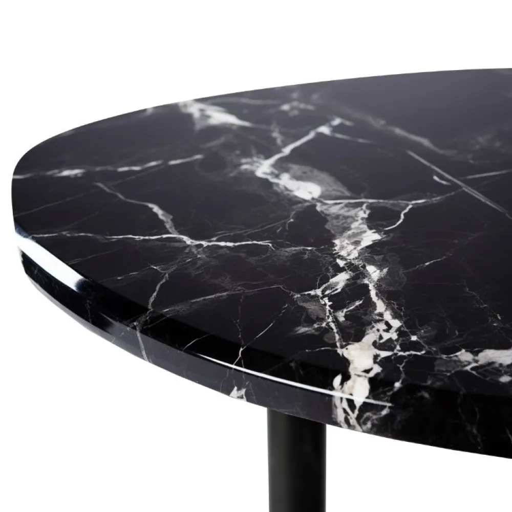 Bent Hansen Metro Sofabord Ø80 Sort Marmor^ Borde|Stue