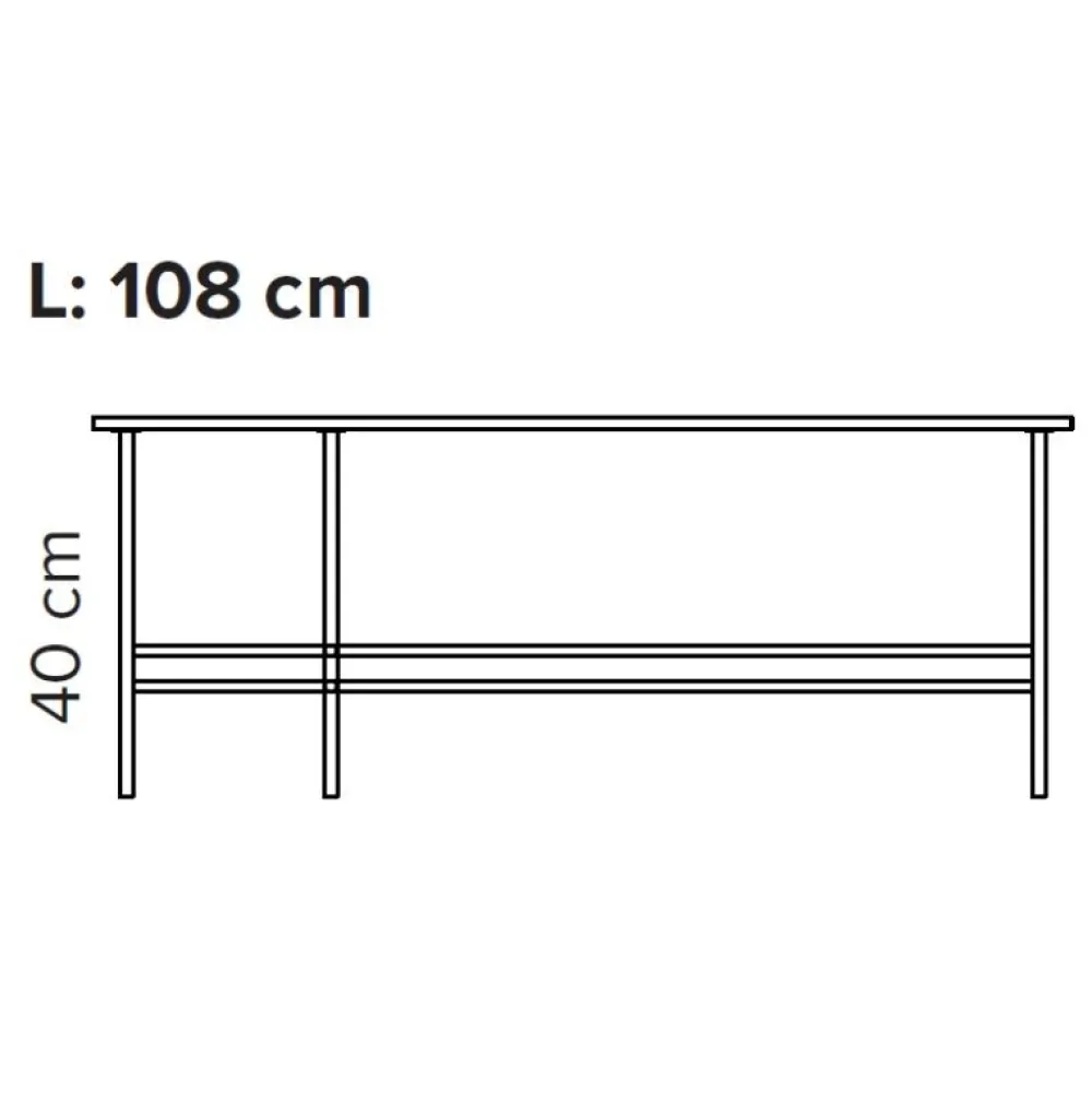 Bent Hansen Metro Sofabord L108 Brun Marmor^ Borde|Stue