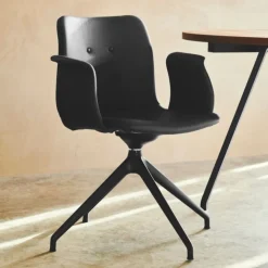 Bent Hansen Primum Armstol Sort Stel Zenso 292 Læder^ Stue|Kontor