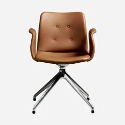 Bent Hansen Primum Armstol Poleret Stel Zenso 223 Læder^ Stue|Kontor