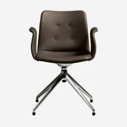 Bent Hansen Primum Armstol Poleret Stel Zenso 230 Læder^ Stue|Kontor