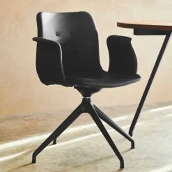 Bent Hansen Primum Armstol Sort Stel Zenso 207 Læder^ Stue|Kontor