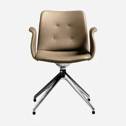 Bent Hansen Primum Armstol Poleret Stel Zenso 228 Læder^ Stue|Kontor