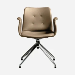 Bent Hansen Primum Armstol Poleret Stel Zenso 228 Læder^ Stue|Kontor