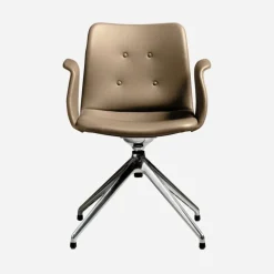 Bent Hansen Primum Armstol Poleret Stel Zenso 228 Læder^ Stue|Kontor