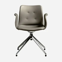 Bent Hansen Primum Armstol Poleret Stel Zenso 214 Læder^ Stue|Kontor