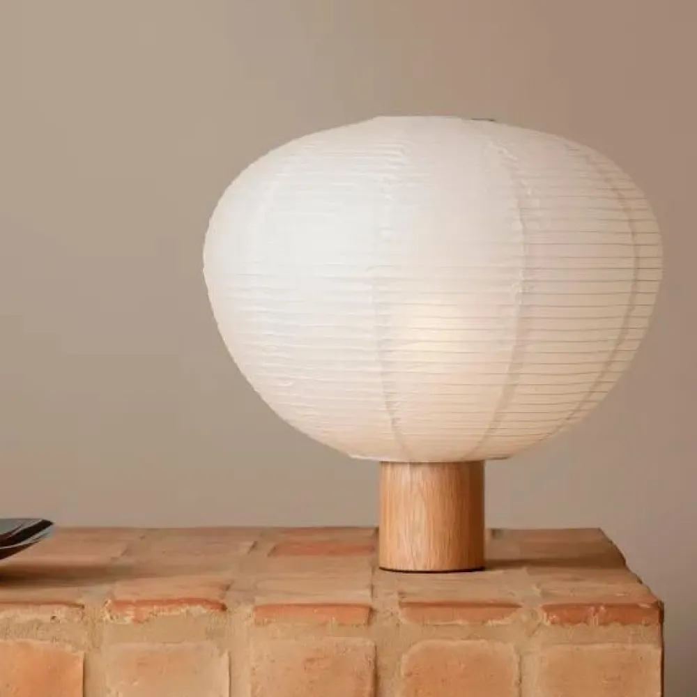 Blomus Kami Ricepaper Lamp Oak^ Bordlamper