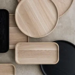 Blomus Oku Tray Oak Small^ Skåle & Bakker