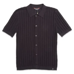 Blue De Gênes Blue De Génes Compra Open Polo Knit Dark Navy^ Overdele