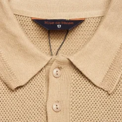 Blue De Gênes Blue De Génes Filo Knit Polo Khaki^ Overdele