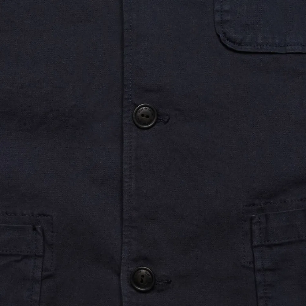 Blue De Gênes Blue De Génes Gabbiano Dobby Blazer Dark Navy^ Overdele