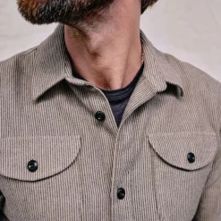 Blue De Gênes Ginotto Oregon Shirt Pebble Beige^ Overdele