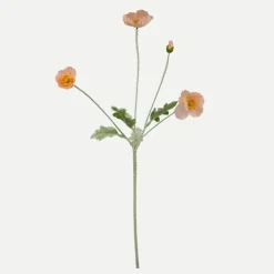 Botané Studios Poppy Flower Coral^ Kunstige Blomster
